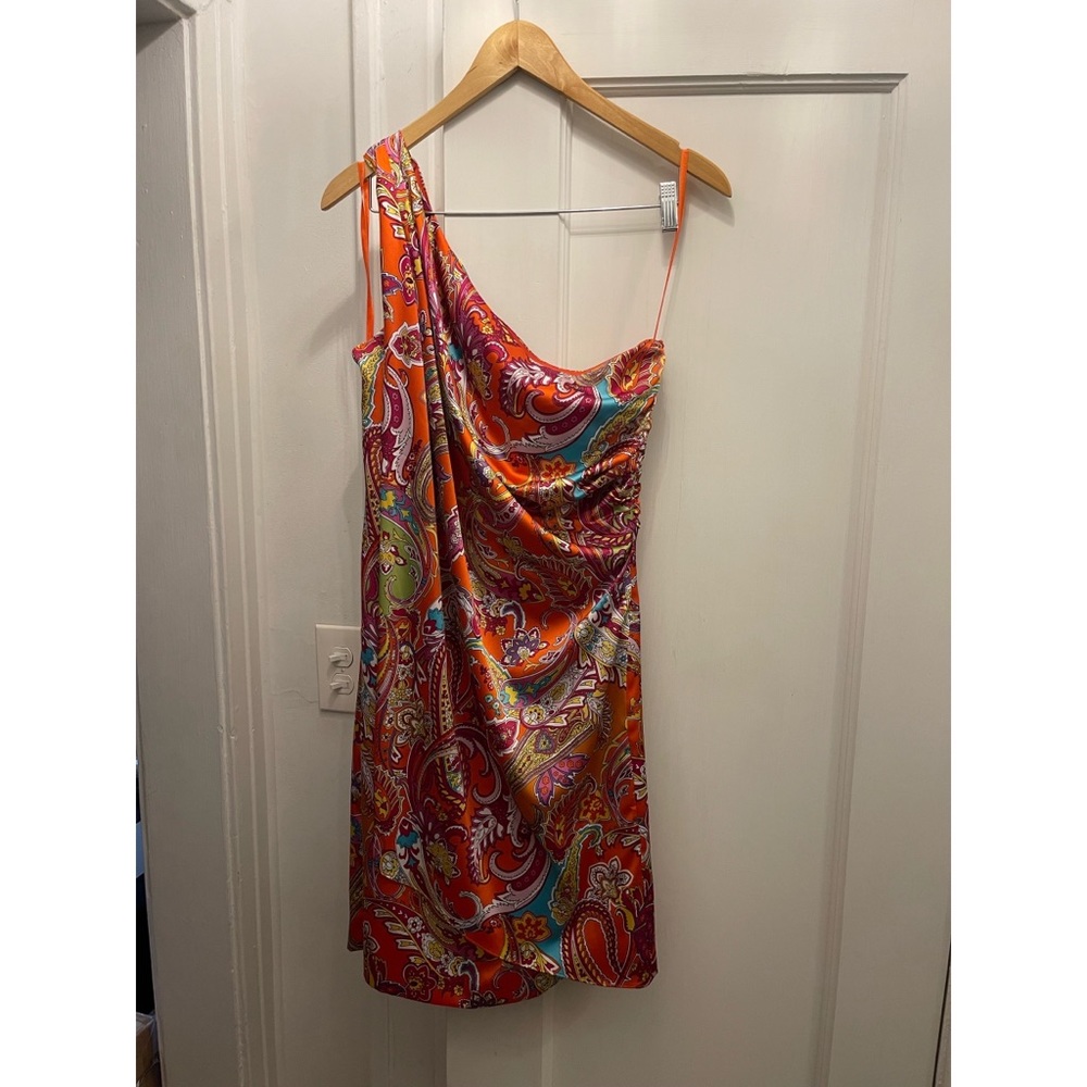 Paisley RL one shoulder dress